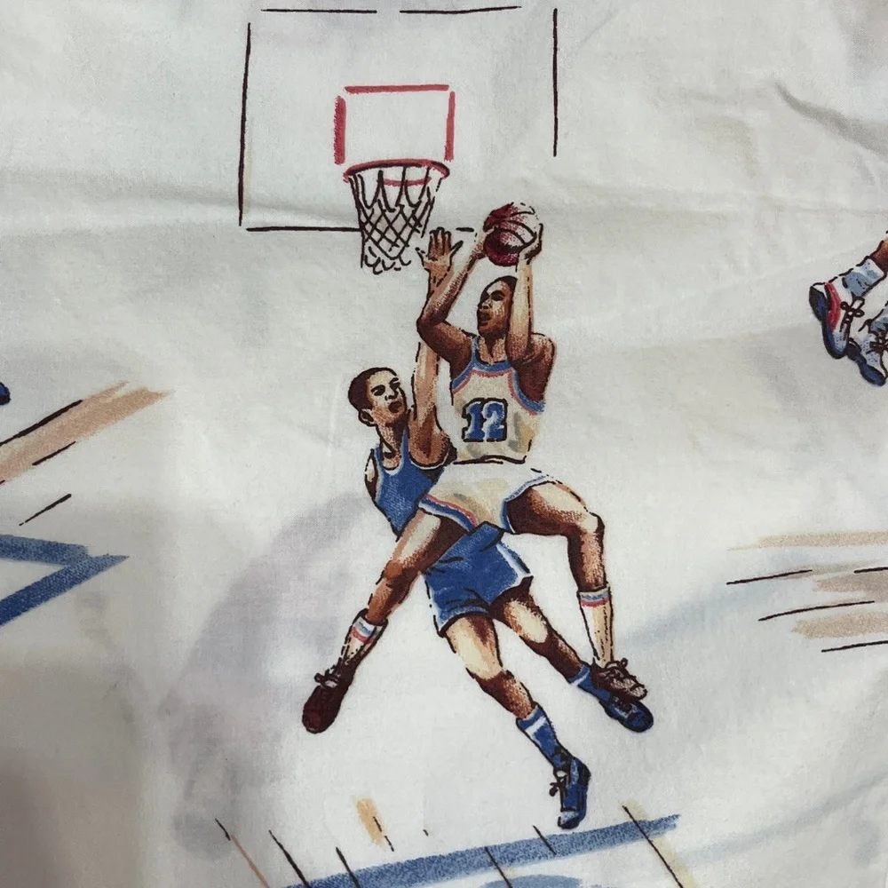 Twin size basketball theme custom duvet cover with two standard shams